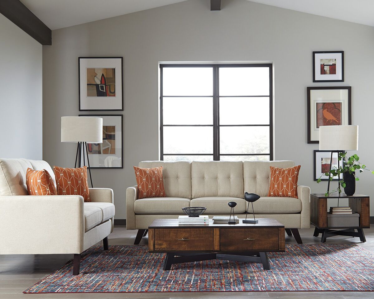 Tanna Linen Sofa and Loveseat