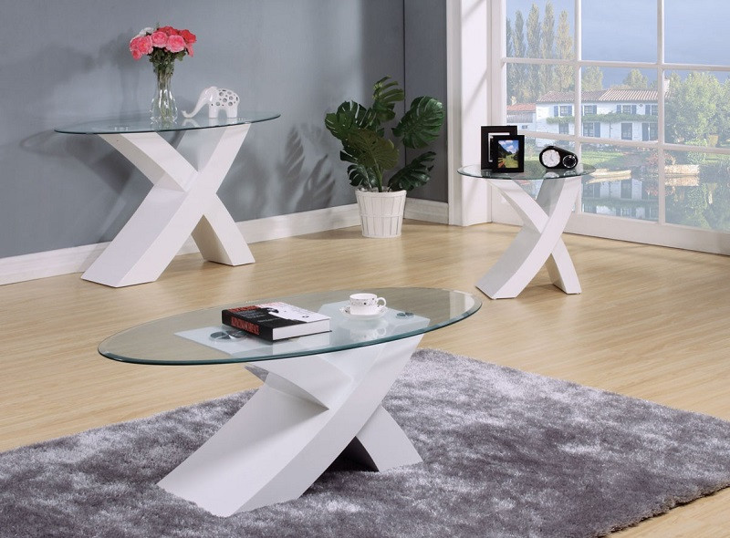Pervis White Coffee Table 