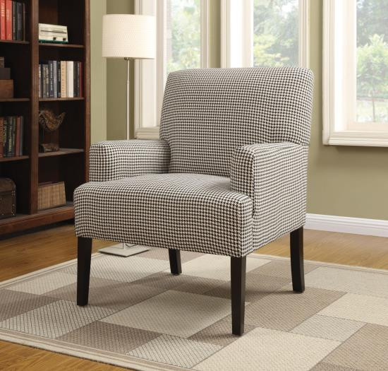 Sabrina White and Black Accent Chair