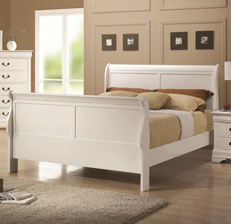 Louis Philippe White Bed
