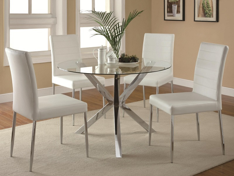Madrid White 5-Piece Dining Set 