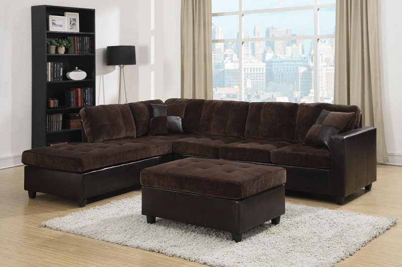 Mallory Espresso Two-Toned Sectional 