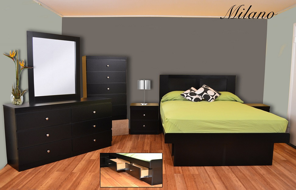 Milano Platform 4-Piece Bedroom Set 