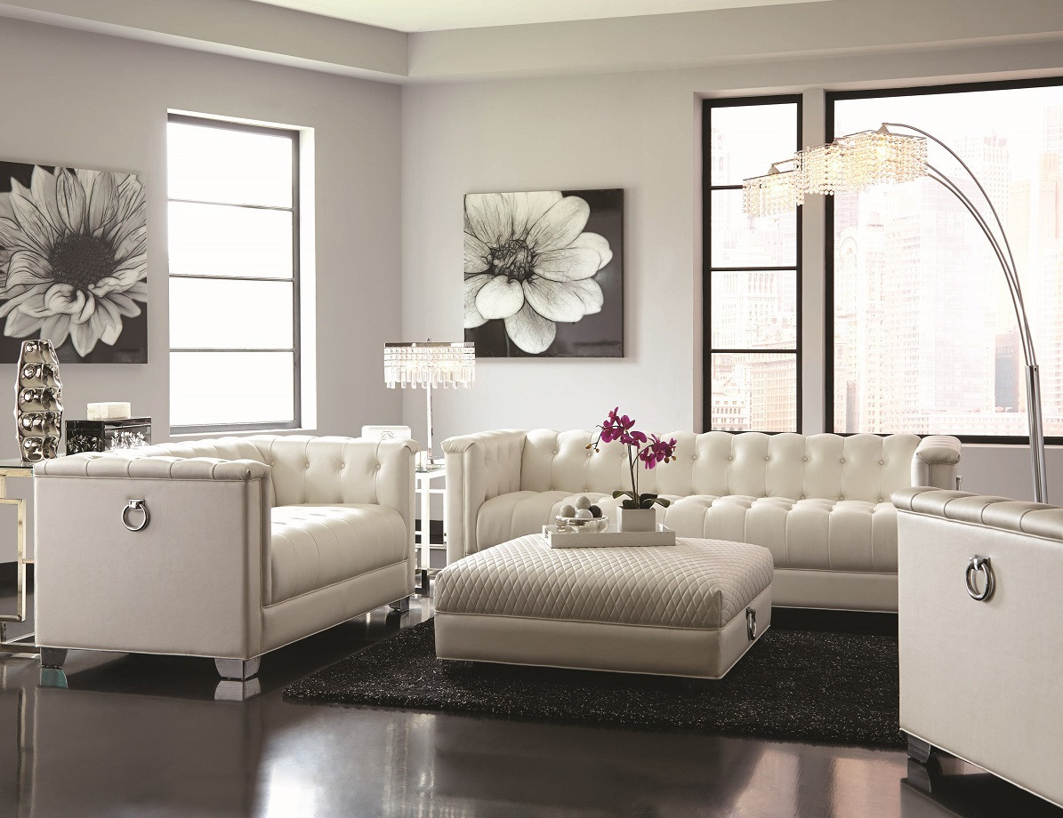 Arianna White Sofa & Loveseat
