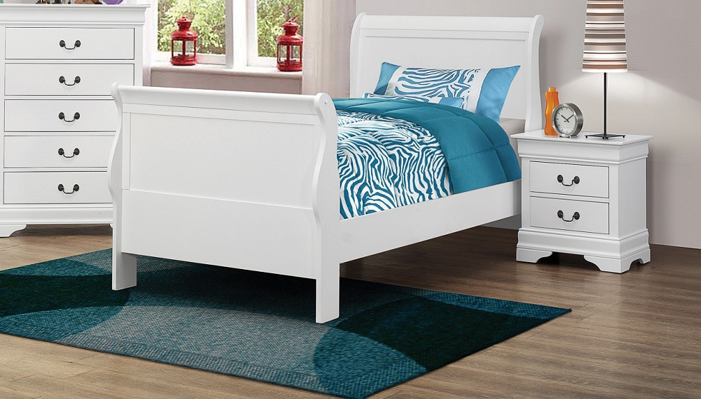 Louis Phillippe White Bed