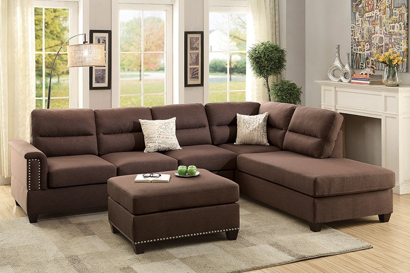 Lux Chocolate Sectional