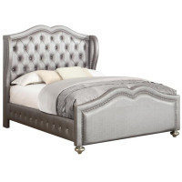 Vail Metallic Leatherette Bed